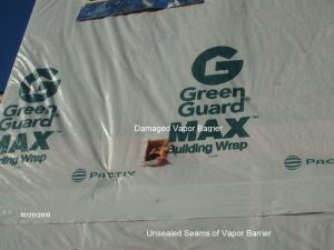 Vapor Barrier Damage